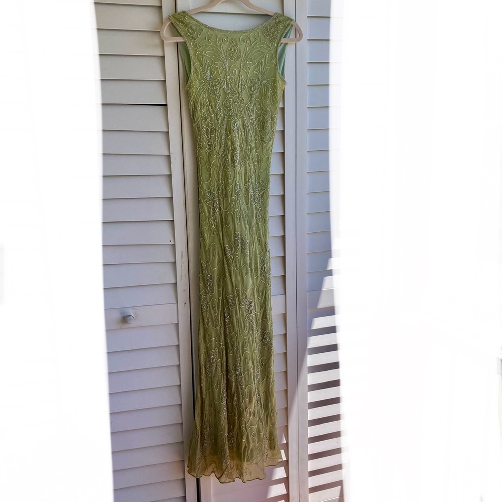 Papell Boutique evening dress/specifically a beaded /1920s-style flapper/Gatsby - Picture 5 of 16